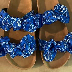 Blue Bandana Sandals